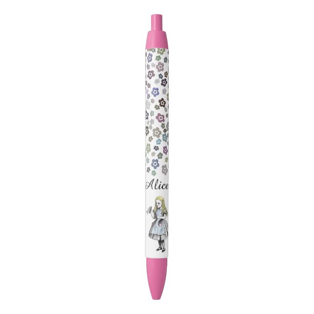 Vintage Alice in Wonderland Flower Pattern Pen (Front Vertical)