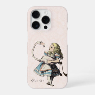 Vintage Alice In Wonderland Holding Flamingo iPhone 16 Pro Case