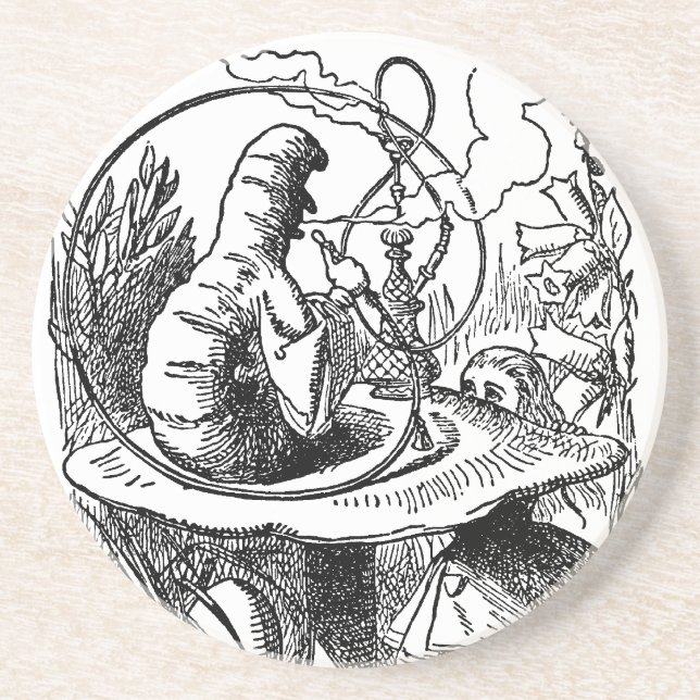 Vintage Alice in Wonderland Hookah Caterpillar Coaster (Front)