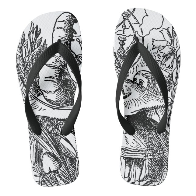 Vintage Alice in Wonderland Hookah Caterpillar Jandals (Footbed)