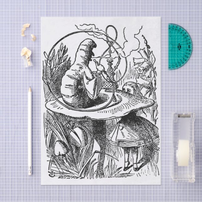 Vintage Alice in Wonderland Hookah Caterpillar Tissue Paper (Craft)