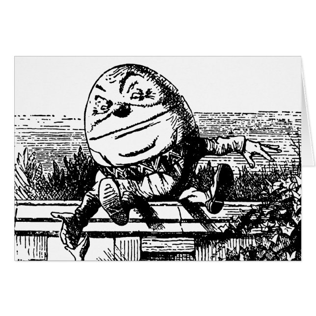 Vintage Alice in Wonderland, Humpty Dumpty on Wall (Front Horizontal)
