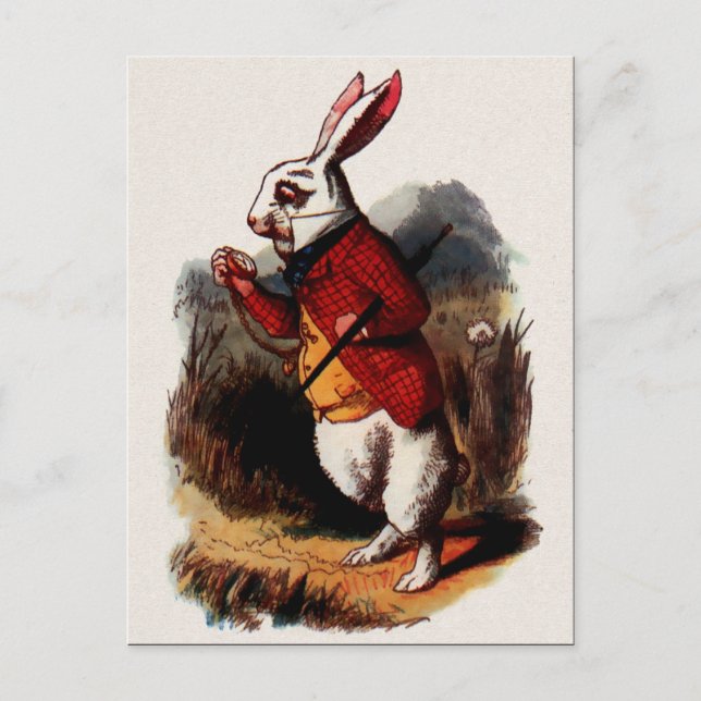 Vintage Alice in Wonderland Illustration Postcard (Front)