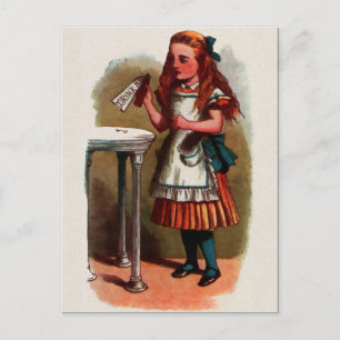 Vintage Alice in Wonderland Illustration Postcard
