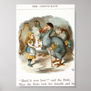 Vintage Alice in Wonderland Illustration Poster