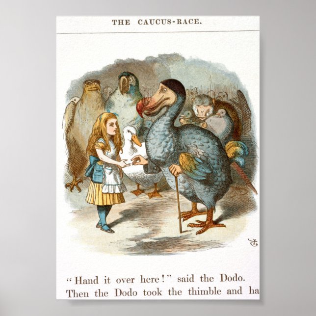 Vintage Alice in Wonderland Illustration Poster (Front)