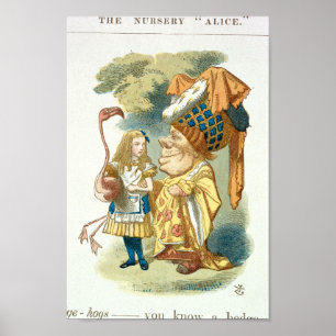 Vintage Alice in Wonderland Illustration Poster