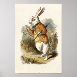 Vintage Alice in Wonderland Illustration Poster