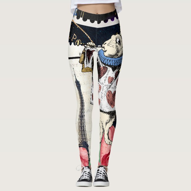Vintage Alice in Wonderland   Leggings (Front)