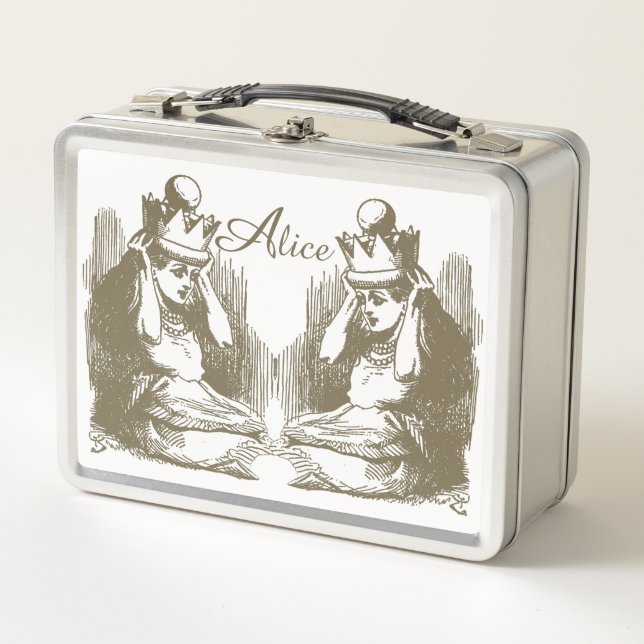 Vintage Alice in Wonderland  Metal Lunch Box (Front)