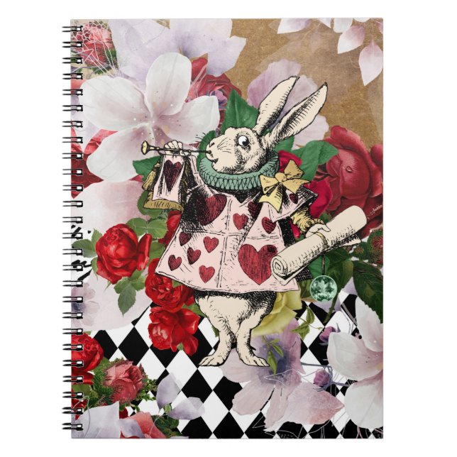 Vintage Alice in Wonderland Notebook (Front)