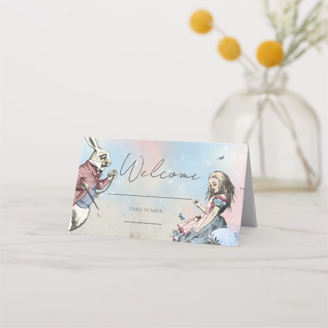 Vintage Alice In Wonderland Place Card (Front)