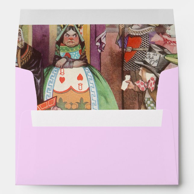Vintage Alice in Wonderland, Queen of Hearts Envelope (Back (Bottom))