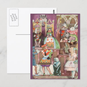 Vintage Alice in Wonderland, Queen of Hearts Postcard