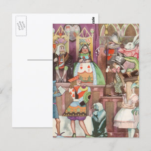 Vintage Alice in Wonderland, Queen of Hearts Postcard