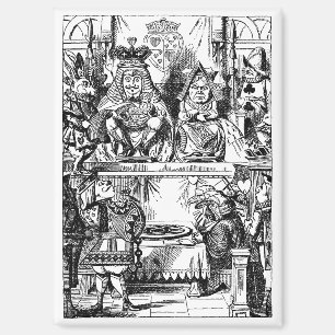 Vintage Alice in Wonderland, Queen of Hearts Trial Magnet