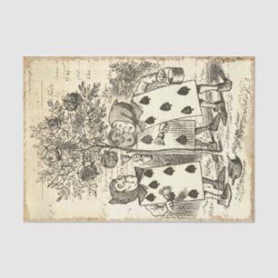 Vintage Alice in Wonderland Roses Decoupage  Tissue Paper