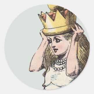 vintage alice in wonderland sticker label seal