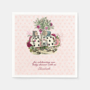 Vintage Alice in Wonderland Tea Party Custom Party Napkin