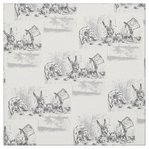 Vintage Alice in Wonderland Tea Party Fabric
