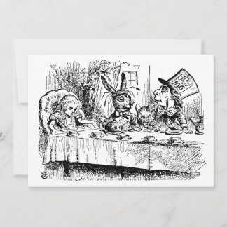 Vintage Alice in Wonderland Tea Party Housewarming Invitation