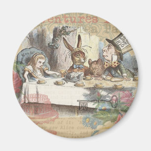 Vintage Alice in Wonderland Tea Party Magnet