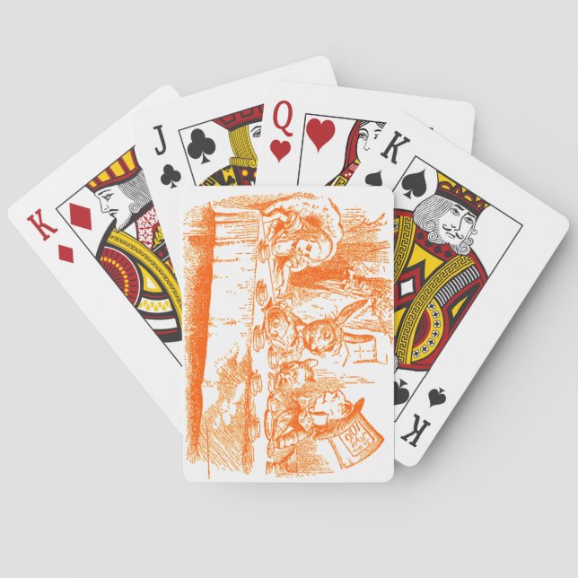 Vintage Alice in Wonderland Tea Party Playing Cards (Back)