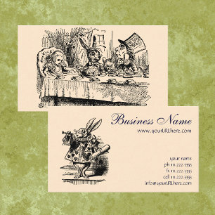 Vintage Alice in Wonderland, Tea Party Scene Business Card