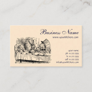 Vintage Alice in Wonderland, Tea Party Scene Business Card