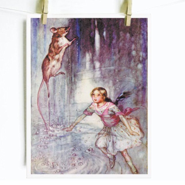 Vintage Alice in Wonderland The Leaping Mouse Postcard (Creator Uploaded)