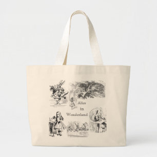 Vintage Alice in Wonderland Themed Tote Bag