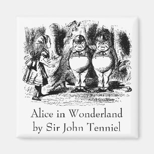 Vintage Alice in Wonderland, Tweedledum Tweedledee Magnet