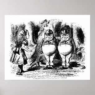 Vintage Alice in Wonderland, Tweedledum Tweedledee Poster
