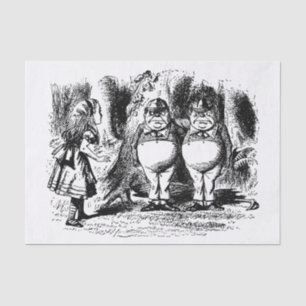 Vintage Alice in Wonderland, Tweedledum Tweedledee Tissue Paper