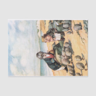 Vintage Alice in Wonderland Walrus Decoupage Tissue Paper