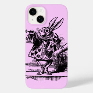 Vintage Alice in Wonderland White Rabbit as Herald Case-Mate iPhone 14 Case