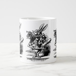 Vintage Alice in Wonderland White Rabbit as Herald Large Coffee Mug