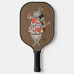 Vintage Alice in Wonderland White Rabbit Herald Pickleball Paddle