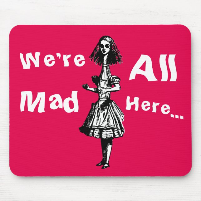 Vintage Alice Stretched in Wonderland Mouse Pad (Front)
