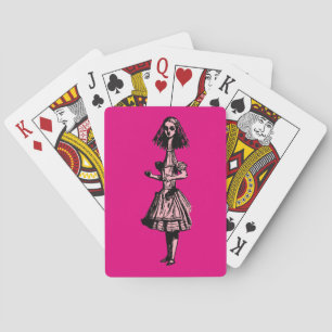 Vintage Alice Stretched in Wonderland Playing Cards