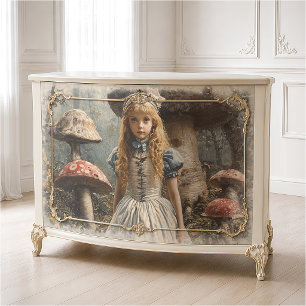 Vintage Alice Surreal Mushroom Forest Panoramic Tissue Paper