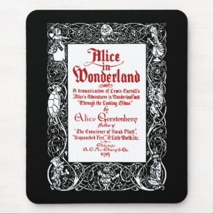 Vintage Alice Title Mouse Pad