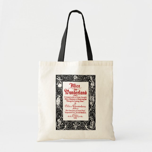 Vintage Alice Title Tote Bag (Front)
