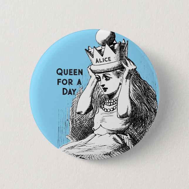 Vintage Alice with Crown 6 Cm Round Badge (Front)