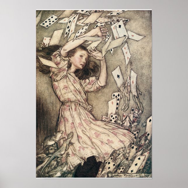 Vintage Alices Adventures in Wonderland by Rackham Poster (Front)