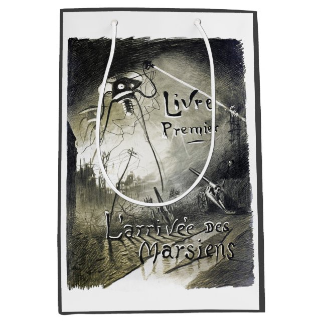 Vintage alien invasion world war ufo movie poster medium gift bag (Front)