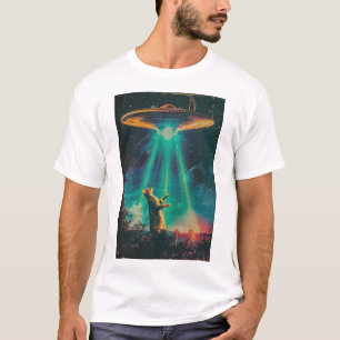 Vintage Alien UFO Abduction Poster T-Shirt
