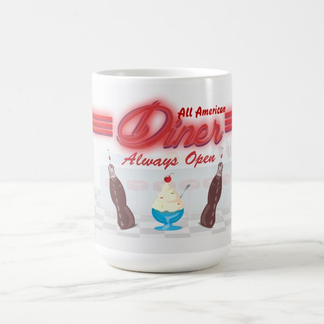 Vintage All American Diner Coffee Mug (Center)