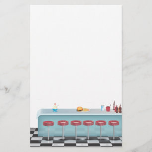Vintage All American Diner Stationery