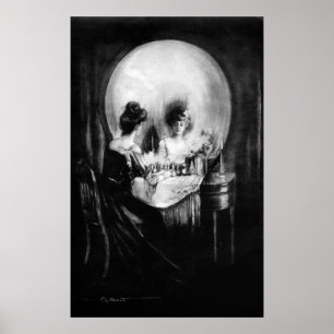 Vintage " All is Vanity" by C. Allan Gilbert Poster